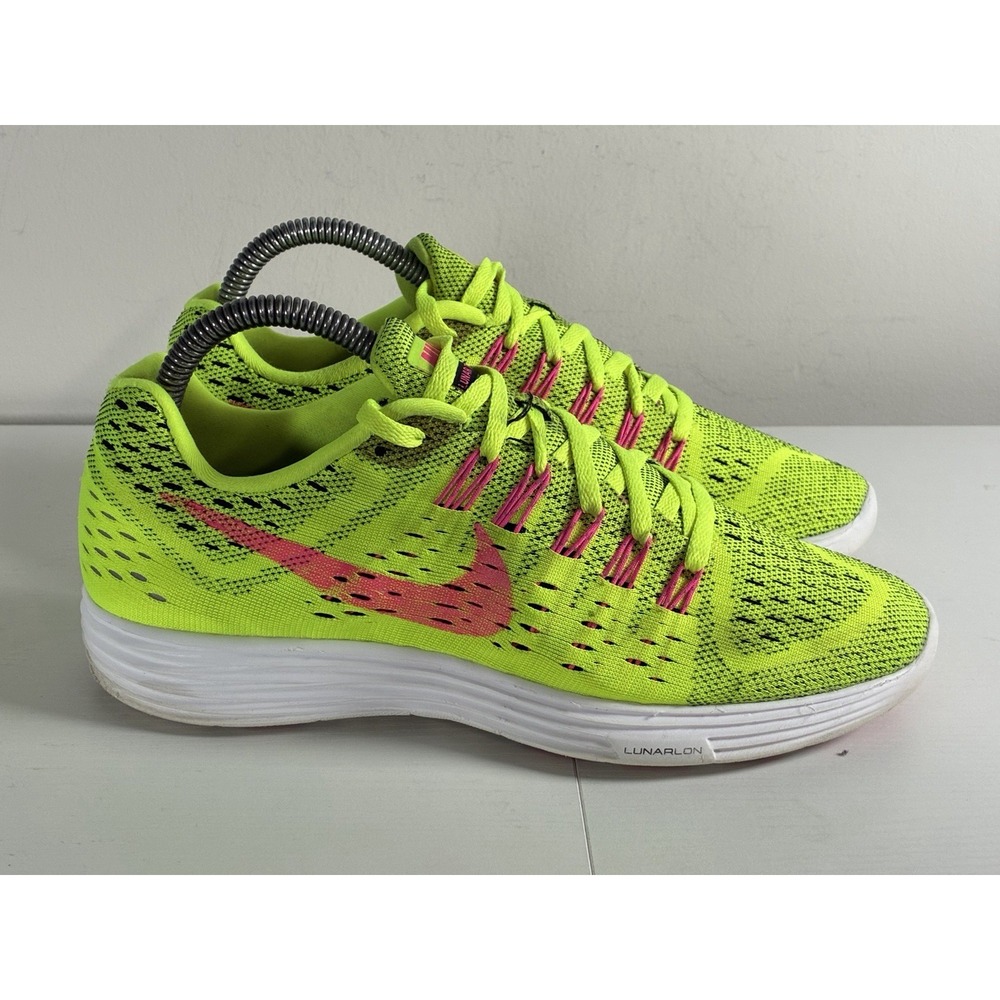 Nike Women's Lunar Trainer Lunarlon Running Sneaker Neon Yellow Size US 8